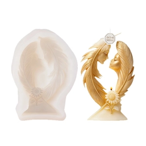 3D wing and couple face silicone mold for DIY aromatherapy candles and decor
