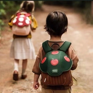 Cartoon ladybug backpack for toddlers during outdoor travel and preschool activities