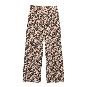Zweiteiler für Damen mit Hose im Vintage-Blumenmuster und entspanntem Urlaubsstil