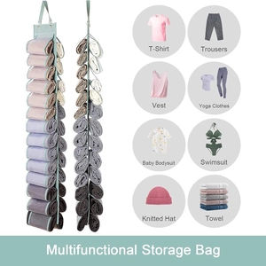 Organisateur suspendu double face 24 poches pour pantalons de yoga et serviettes