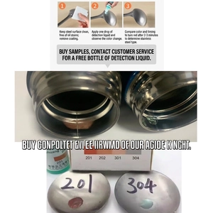 316 Stainless steel testing liquid for 201 304 material identification with color chart