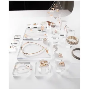Schmuckständer Aus Acryl Transparent Schmuckhalter Für Ohrringe Halsketten Ringe Fotografie Requisiten Minimalistischer Stil