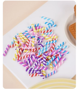 Détails d'accessoires en résine en spirale colorée en forme de guimauve pour DIY
