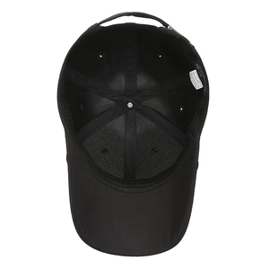 Black casual baseball cap for middle-aged men made of cotton and polyester blend