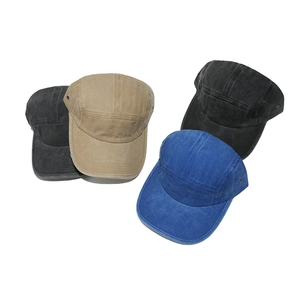 Vintage gewaschene Baumwolle 5-Panel Camper Caps in Grau, Khaki, Schwarz und Blau