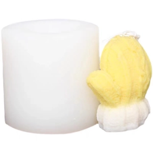 Winter knitted glove silicone mold for creative Christmas candles and chocolate baking