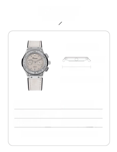 Spécifications d'une montre à quartz de luxe avec strass et bracelet silicone.