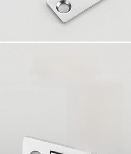 Strong magnetic cabinet door latch made of silver stainless steel for secure closure