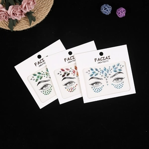 Sparkling crystal face jewels and forehead rhinestones for music festivals and parties