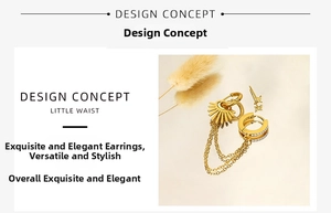 Detail of 18K gold chain tassel earrings and sunburst pendant with crystal accents