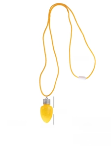 Gele gloeilamp hanger ketting met verstelbaar koord en specifieke afmetingen
