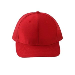 Casquette de baseball rouge classique avec maille respirante et style trucker réglable