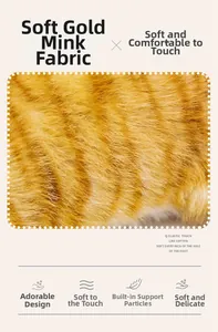 Macro shot of soft faux mink fabric texture with weighted particles for plush cats