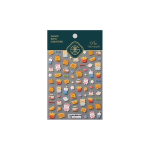 3D embossed cartoon bear picnic nail stickers with 3D food and drink patterns