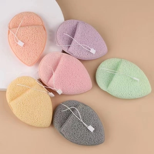 Facial Cleansing Sponge Soft Hydrophilic Non-Latex Expands In Water For Makeup Removal Skin Exfoliating Heart Shape