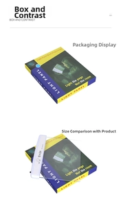 Flat panel reading light for night study with its professional eye-care packaging box
