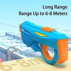 Electric automatic water gun toy with 6-8M shooting range for pool and beach fun
