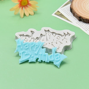 Happy Birthday silicone mold for fondant cake decorating and DIY chocolate baking