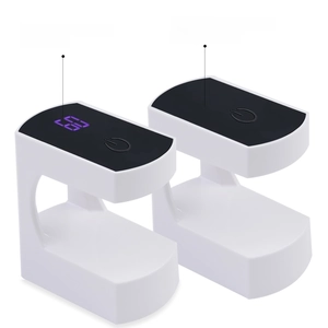 Comparison of mini UV LED nail lamps showing models with and without timer display screens