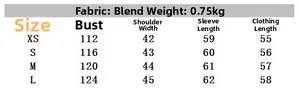 Detailed size chart for women faux leopard fur coat showing bust and length measurements