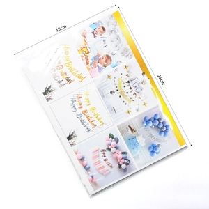 Ins style happy birthday party banner set in 18x26cm packaging for birthday decorations