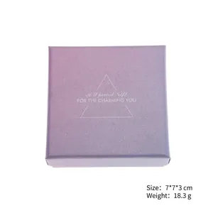 Purple gradient square jewelry gift box measuring 7x7x3cm for necklaces and rings