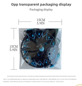Detail of handmade dreamcatcher in OPP packaging with 15cm measurement guide