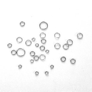 Anellini aperti in metallo argento in varie dimensioni per gioielli fai da te