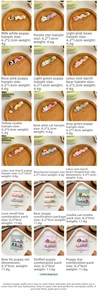 Detail showing cartoon hair clips with puppy, bear, and star motifs in pastel colors