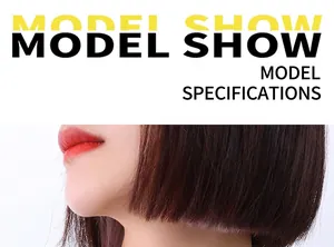 Model display showcasing short dark brown bob wig with natural glossy smooth texture