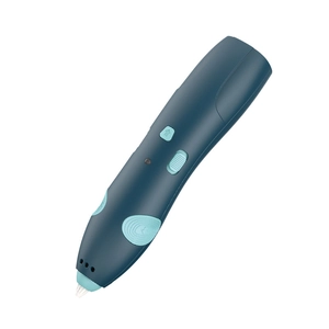 Lápiz de impresión 3D ergonómico e inalámbrico para niños en verde azulado y azul claro