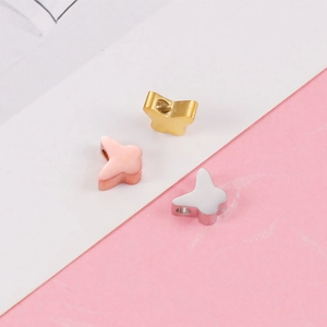 Butterfly Beads Stainless Steel Mirror Polished Small Hole Spacer Charms For DIY Jewelry Making Smooth Findings