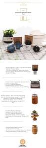 Close-up of assorted coffee cup and typewriter wooden desk memo clips with dimensions