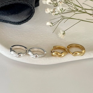 Twisted Hoop And Stud Earrings 925 Sterling Silver Minimalist Rope Design French Style Fashion Jewelry For Women