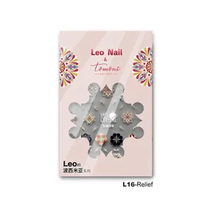 L16 Serie 3D Relief Nagelsticker im böhmischen Mandala-Stil von Leo & Tomoni Design