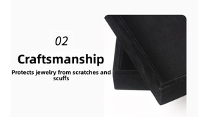 Detail shot of the black velvet jewelry tray showing the soft anti-scratch texture