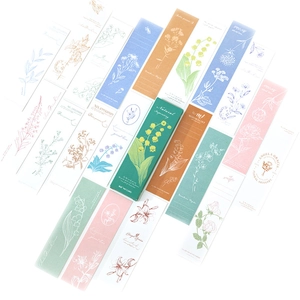 Nature imprinting floral letterpress bookmarks set in a dark green elegant vintage box
