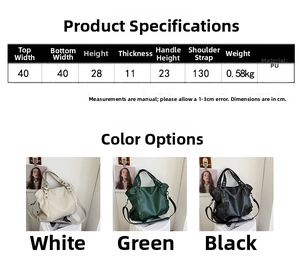 Detailed size chart for minimalist canvas tote bag showing height width and strap length