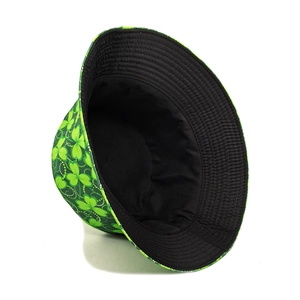 St. Patrick's Day Anglerhut mit grünem Kleeblatt-Muster und Sonnenschutz für Damen
