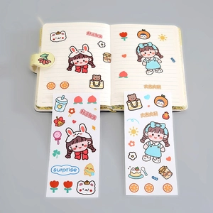 Cute cartoon rabbit stickers, waterproof PVC decals for scrapbooks and water bottles