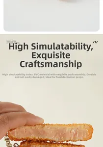 Close-up of PVC simulated fried oyster model showing realistic texture and golden crust