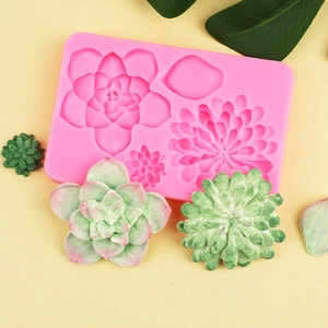 Moule En Silicone Succulente Fleur Pour Décoration De Gâteau Fondant Chocolat DIY Bricolage