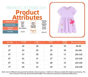 Tableau des tailles pour robe tricotée fille avec mesures détaillées de 2T à 7T en CM