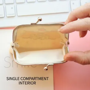 Cute Kapibara mini PU coin purse with retro metal hinge closure and no internal compartments