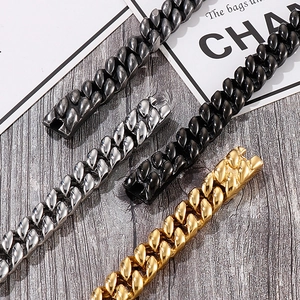 Heavyweight 18k plated cuban link chains in gold, silver, gunmetal, and matte black finish