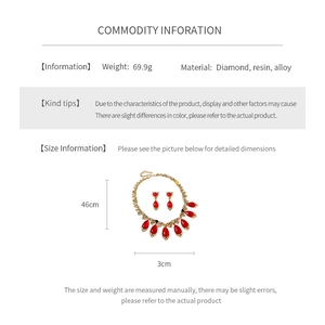 Infographic showing vintage bow jewelry set weight and dimensions with product details