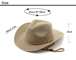 Guide des tailles pour chapeau de paille kaki avec tour de tête 57-58cm