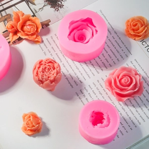 3D roos bloem siliconen mal set voor DIY taart decoreren en kaarsen maken ambachten