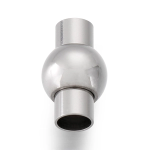 Polished silver stainless steel magnetic clasp connector for DIY jewelry bracelets