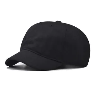 Casquette De Baseball À Bord Court 100 Pour Cent Coton Calotte Souple Réglable Rétro Couleur Unie Chapeau Pour Hommes Et Femmes